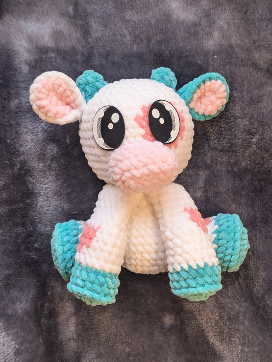 Cute handmade crochet cow plushy