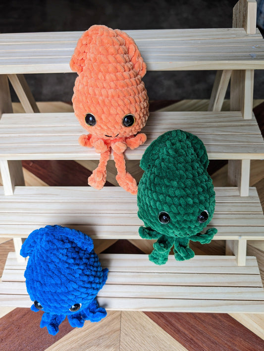 Crochet Sea Creature Baby Squid Plushy