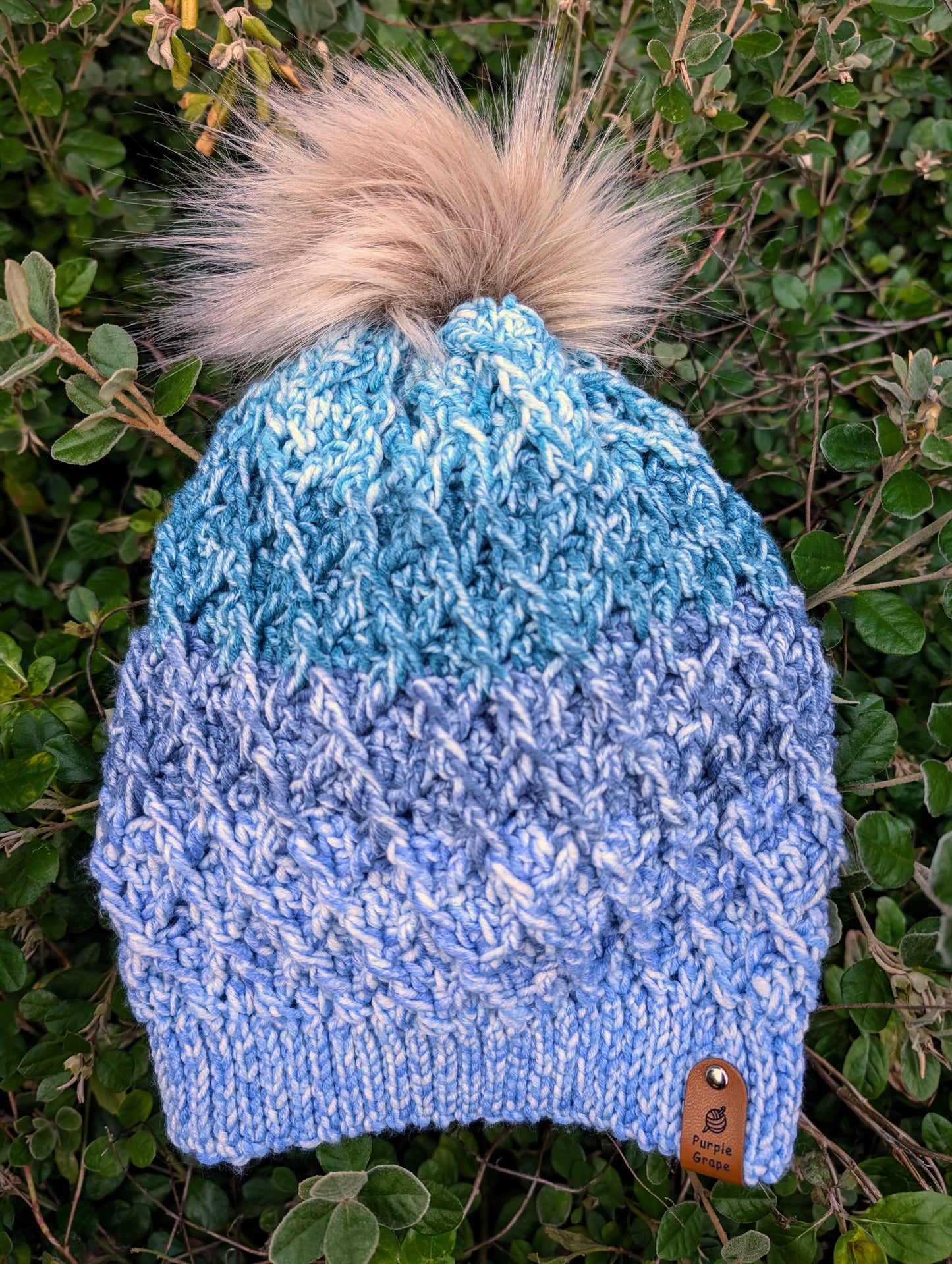 Crochet Diamond Waffle Winter Beanie