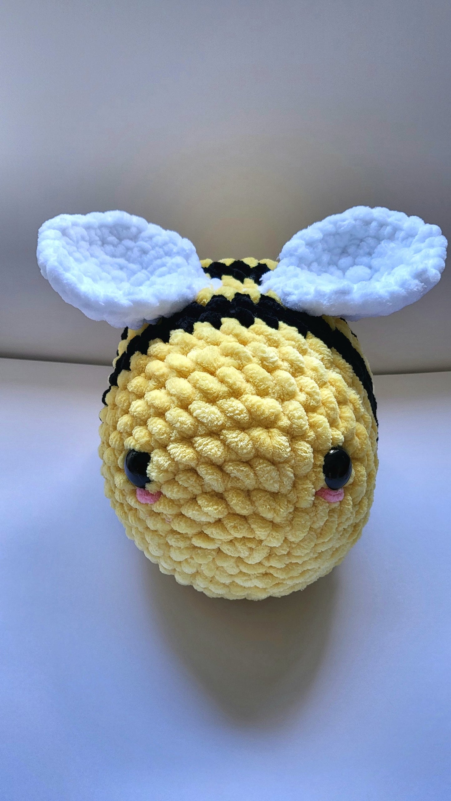 Crochet Jumbo Plush Bee Black and Yellow