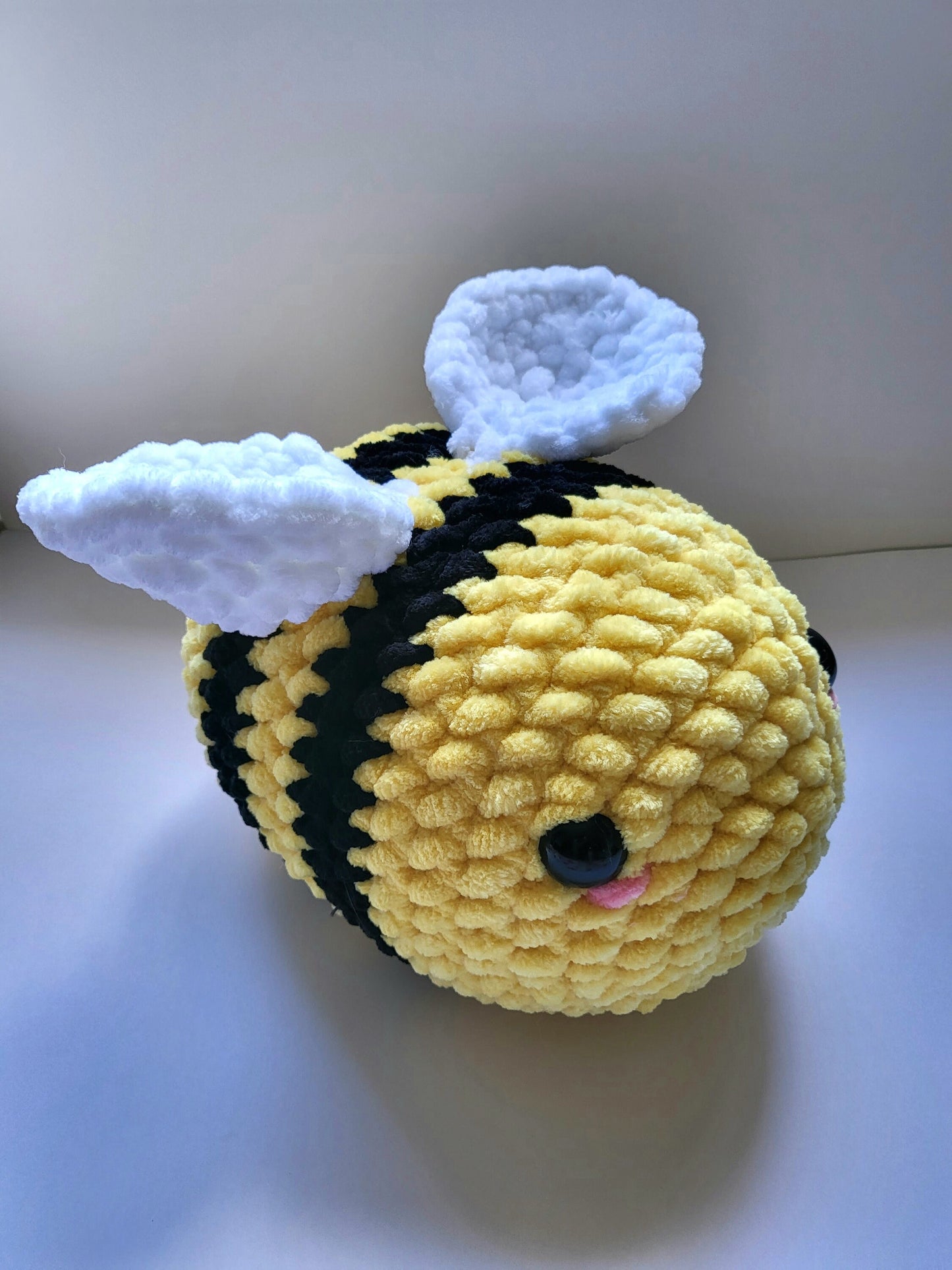 Crochet Jumbo Plush Bee Black and Yellow