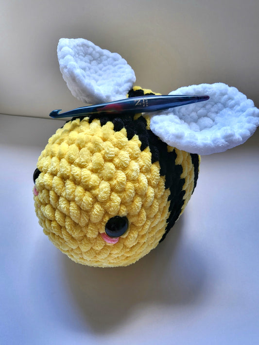 Crochet Jumbo Plush Bee Black and Yellow