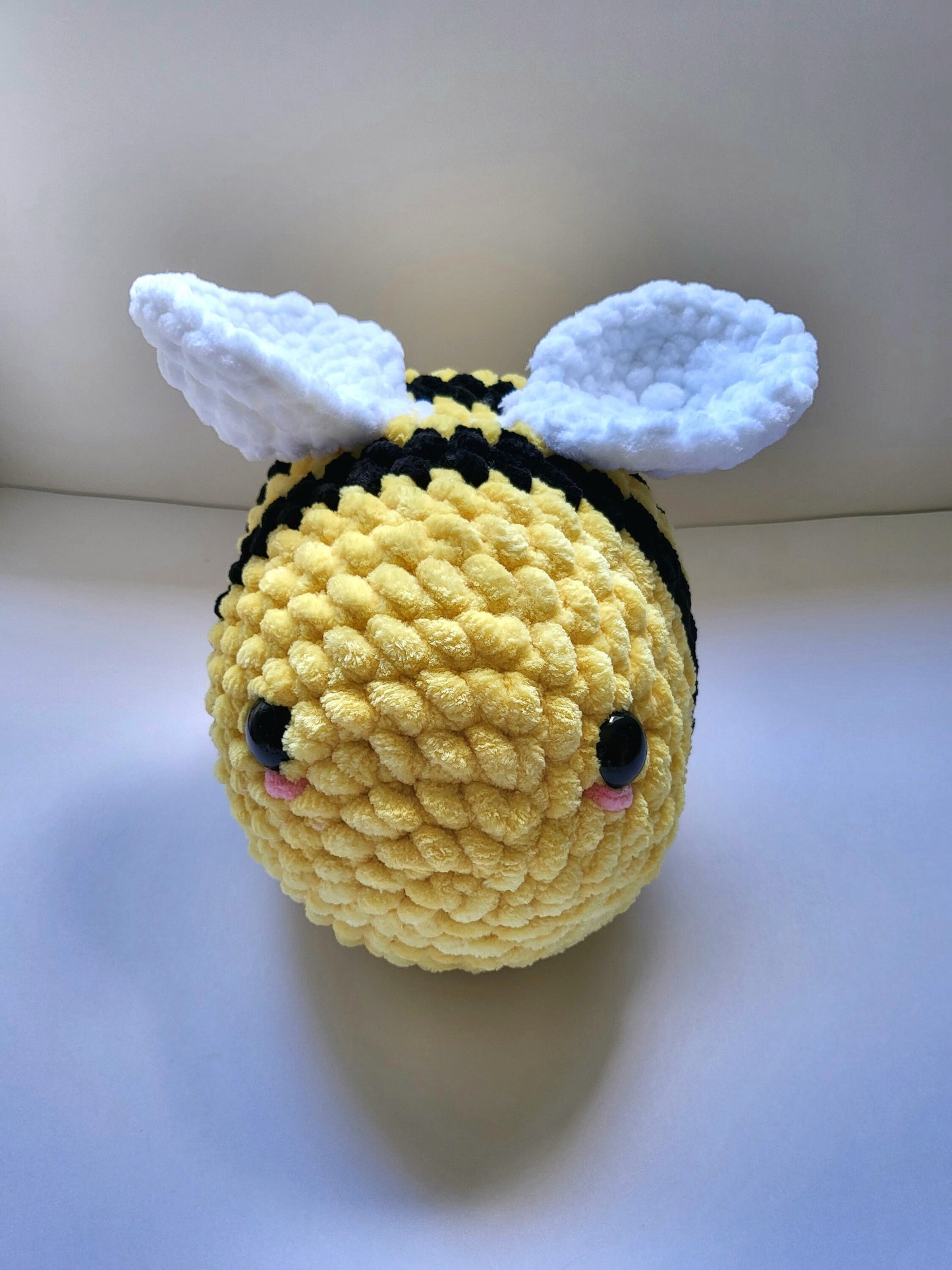 Crochet Jumbo Plush Bee Black and Yellow