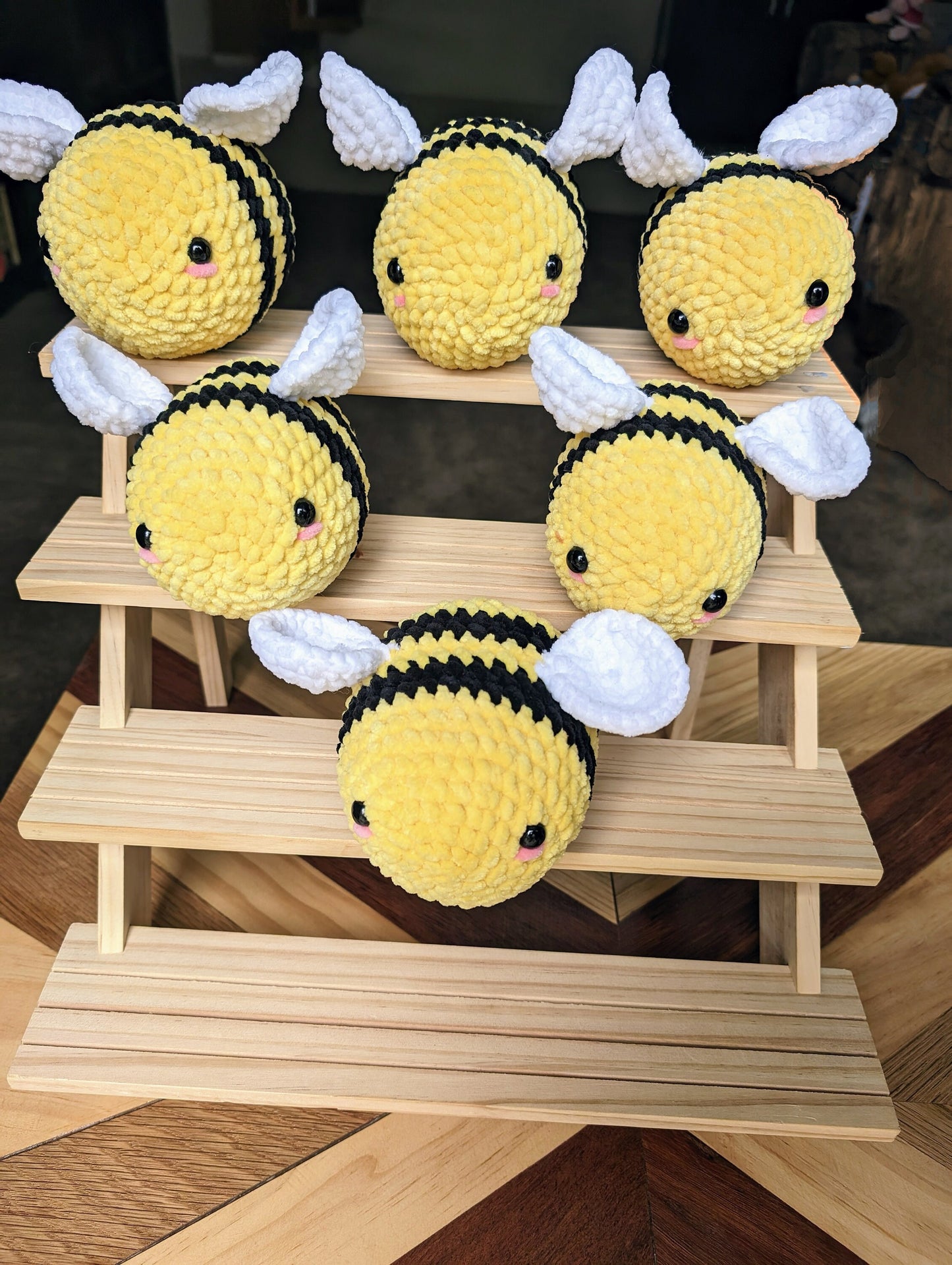 Crochet Plush Bee Black and Yellow