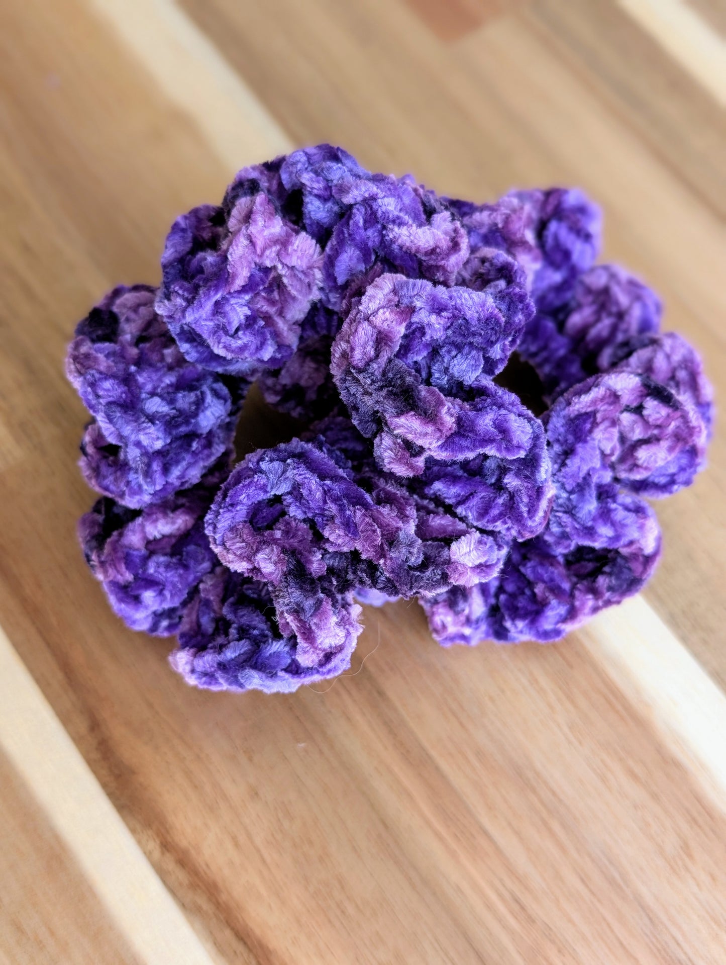 Velvet Crochet Scrunchies