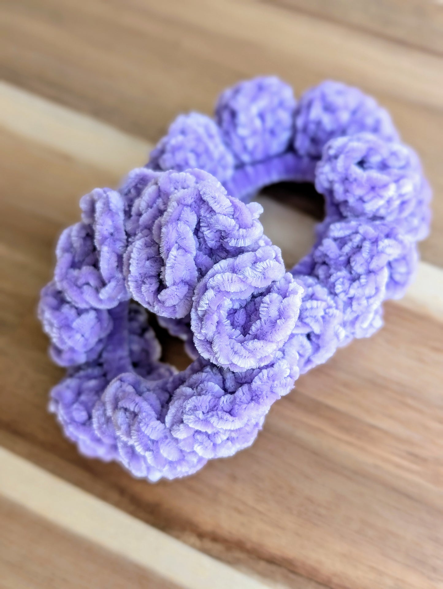 Velvet Crochet Scrunchies