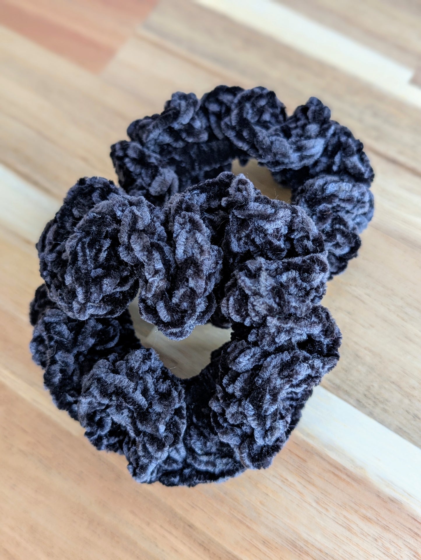 Velvet Crochet Scrunchies