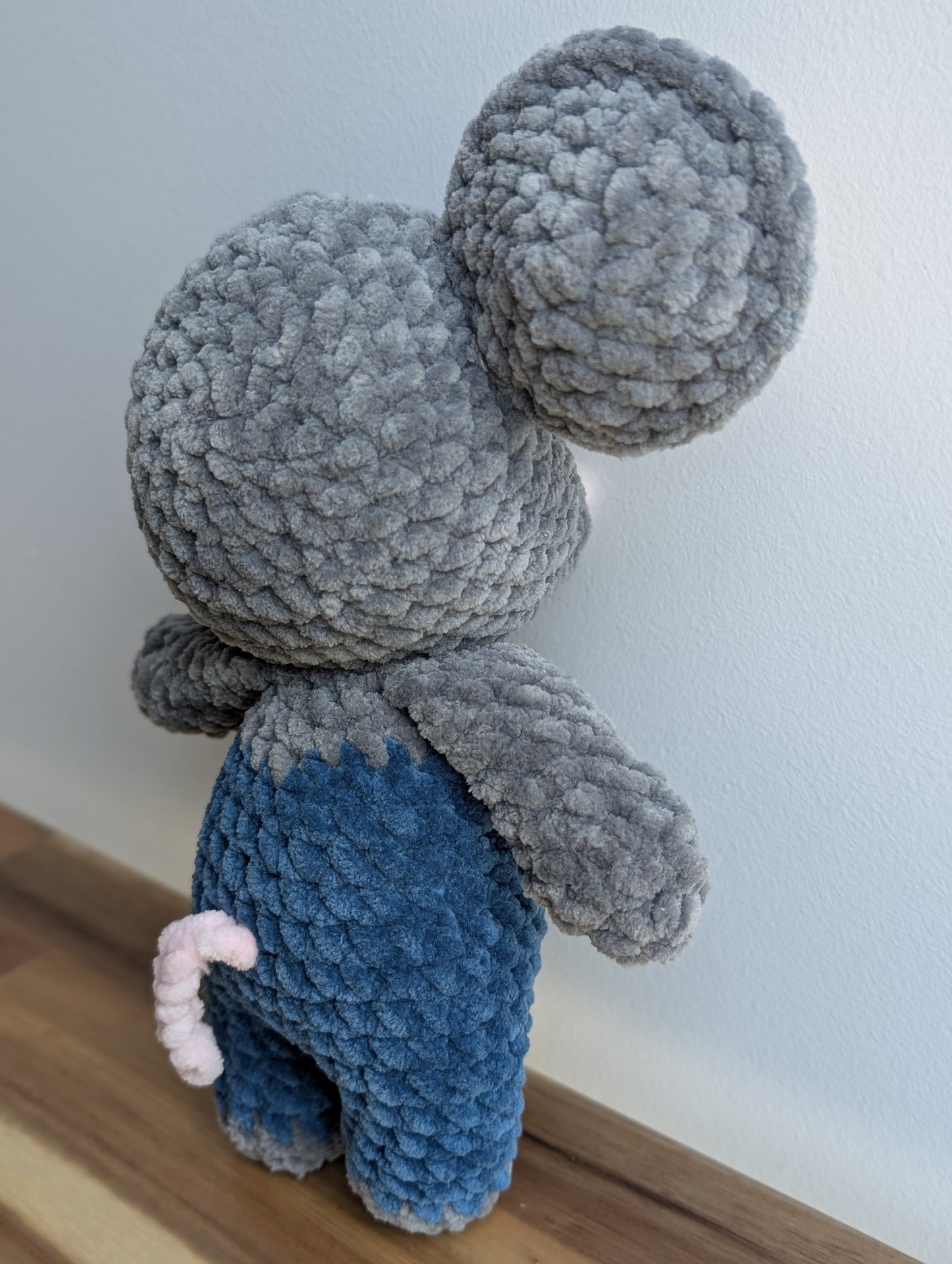 Handmade Mouse Plushy with Overalls