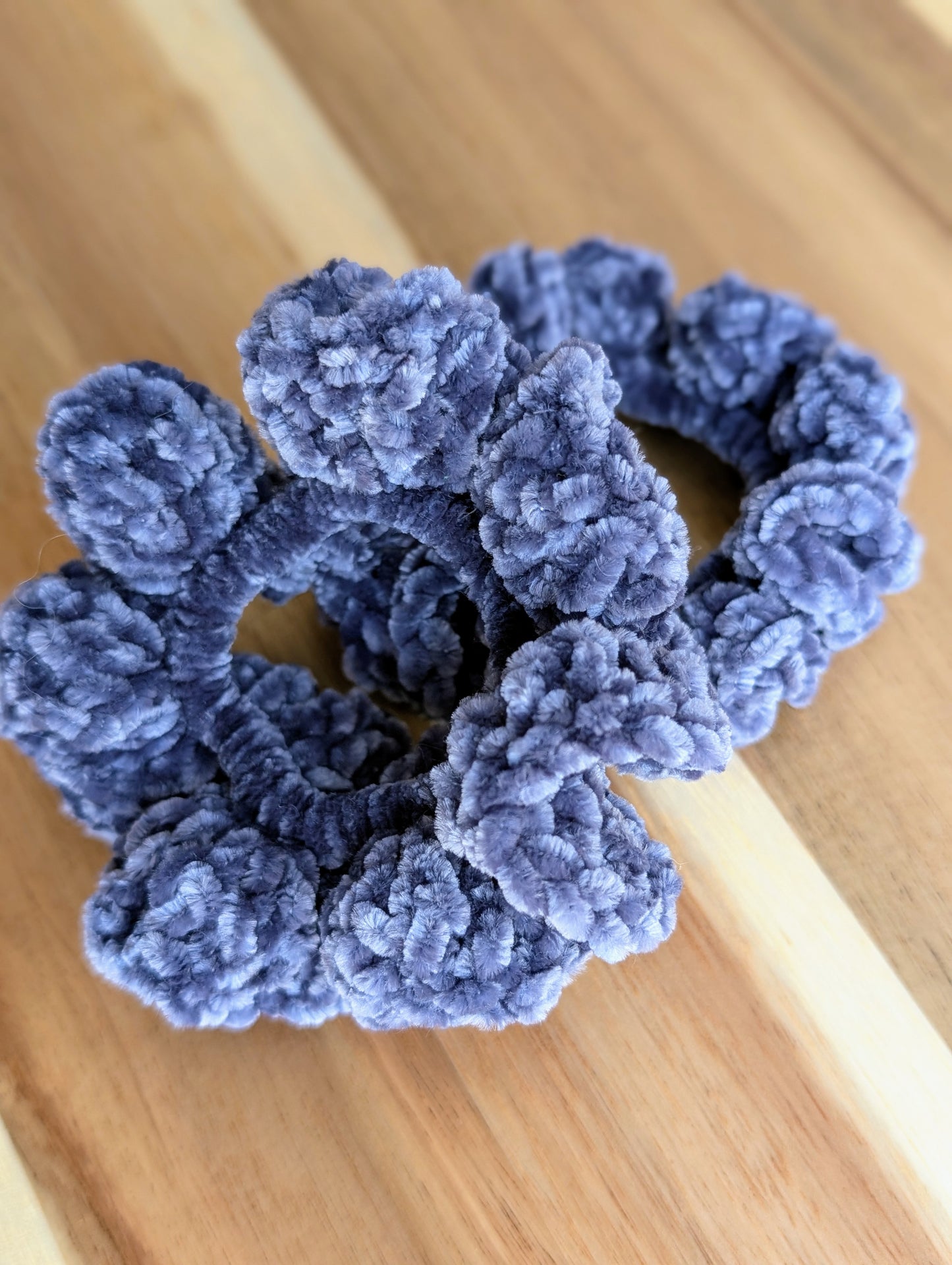 Velvet Crochet Scrunchies